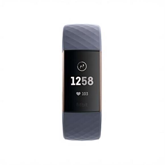 Fitbit Charge 3 Advanced Fitness Activity Tracker Rose Gold Blue Grey - Picture 2 of 6
